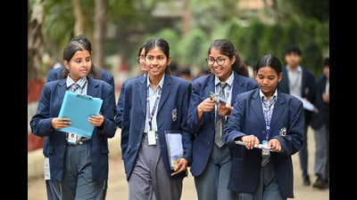 Many students reported finishing on time despite tricky, application-based questions, and said nothing was asked outside the NCERT syllabus. (Parveen Kumar/HT) Many students reported finishing on time despite tricky, application-based questions, and said nothing was asked outside the NCERT syllabus. (Parveen Kumar/HT)
