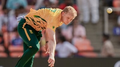 Allrounder Corbin Bosch took the wickets of Sherfane Rutherford and Matthew Forde and ensured the West Indies never had a chance at a match-winning total.&nbsp; (PTI)