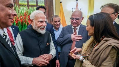 Prime Minister Narendra Modi during a meeting with members of Indian Jewish community, in Israel. (PTI) Prime Minister Narendra Modi during a meeting with members of Indian Jewish community, in Israel. (PTI)