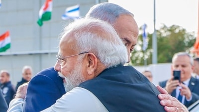 Prime Minister Narendra Modi with his Israeli counterpart Benjamin Netanyahu as the former emplanes for New Delhi after concluding his visit to Israel. (PTI) Prime Minister Narendra Modi with his Israeli counterpart Benjamin Netanyahu as the former emplanes for New Delhi after concluding his visit to Israel. (PTI)