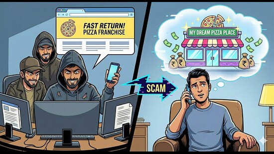 On January 31, the victim, Raman, approached the police, stating that he had applied for a Domino’s franchise online in October last year. (HT)