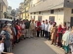BJP councillor Rohit Sikka during the inauguration of the road project in city (HT Photo) BJP councillor Rohit Sikka during the inauguration of the road project in city (HT Photo)