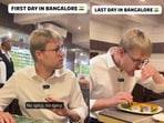 Peter Kjærgaard Christensen acted out how his taste buds changed over six months in the city.