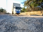 The two steps -- repairing of Pushta road and completion of sector road -- will help in creating functional alternative corridors between Noida and Greater Noida to ease traffic pressure on the 25-km Noida expressway, which remains choked for most of the day, particularly during peak hours. (Sunil Ghosh/HT Photo)