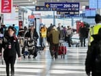 Travellers at Montreal-Pierre Elliott Trudeau International Airport (YUL) in Montreal, Quebec, Canada. (Bloomberg)