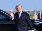 President Donald Trump waves as he arrives at Corpus Christi International Airport on February 27 President Donald Trump waves as he arrives at Corpus Christi International Airport on February 27