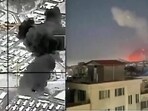 Screengrab of the video purportedly released by Pakistan showing strikes on Kabul