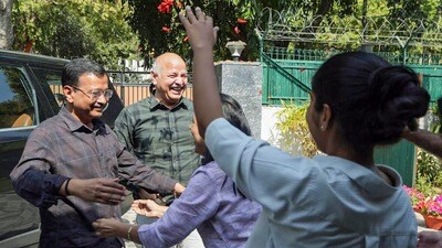 అర్వింద్ కేజ్రీవాల్, మనీష్ సిసోడియా (Photo: AAP via ANI)