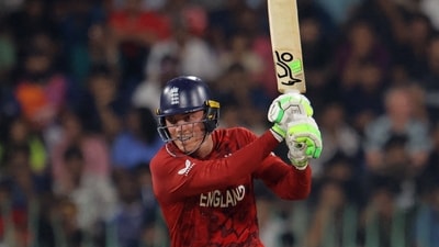 Tom Banton's skills against spin came to the fore as he scored a fluent 33(24) while England where struggling through the middle overs. Banton stitched the innings together to set up the death overs with England in a position where the finishers could have an impact. (REUTERS)