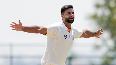 Auqib Nabi took a fifer in the Ranji Trophy final against Karnataka. (PTI) Auqib Nabi took a fifer in the Ranji Trophy final against Karnataka. (PTI)
