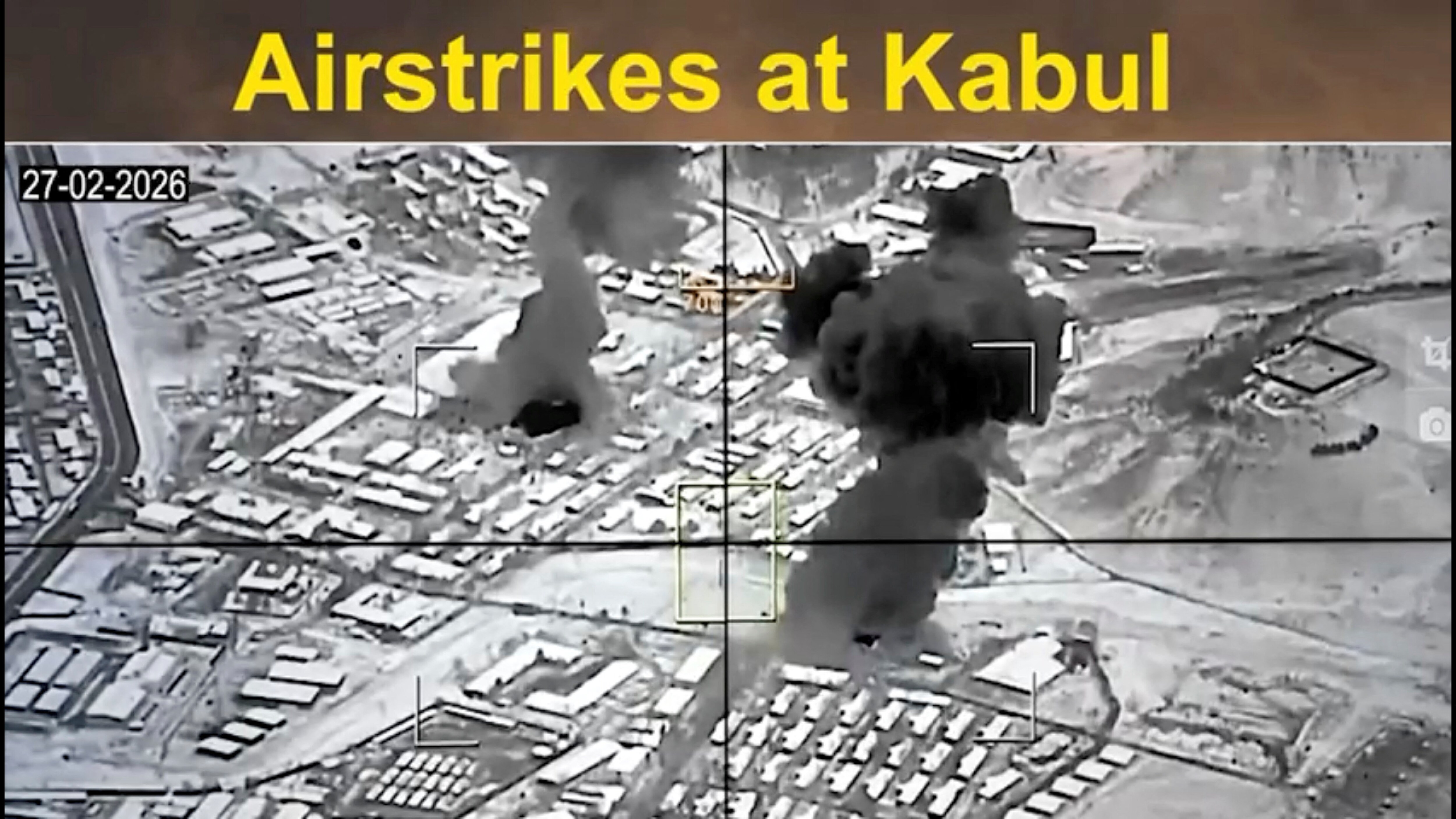Smoke rises following what Pakistani and Taliban officials say are Pakistani strikes, in Kabul, Afghanistan. (via REUTERS)