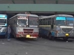 A view of Punjab Roadways and PRTC buses parked at the Bus stand in Ludhiana, February 28, 2026. (HT Photo) A view of Punjab Roadways and PRTC buses parked at the Bus stand in Ludhiana, February 28, 2026. (HT Photo)