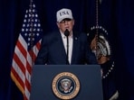 US President Donald Trump speaks to announce that the U.S. had begun "major combat operations" in Iran, on the day Israel and the U.S. conducted strikes on Iran.