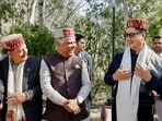 Rijiju was headed from Kangra to Chamba, where he is scheduled to lay foundation stones of developmental works on Sunday. (HT Photo)