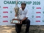 Vinamra with his trophy. (HT) Vinamra with his trophy. (HT)