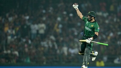 Sahibzada Farhan starred in Pakistan's batting as he scored 100 runs off just 60 deliveries. (AFP)