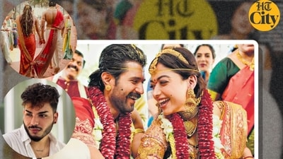 Rashmika Mandanna with Vijay Deverakonda , (inset) Hairstylist and make-up artist, Sourav Roy Rashmika Mandanna with Vijay Deverakonda , (inset) Hairstylist and make-up artist, Sourav Roy