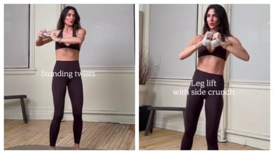 Standing exercises deliver results that help you on the journey of dream summer bod. (Picture credit: Instagram) Standing exercises deliver results that help you on the journey of dream summer bod. (Picture credit: Instagram)