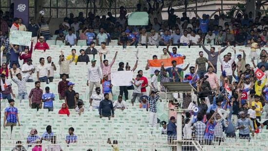 Fans at Eden Gardens which will host the India vs West Indies tie on Sunday. (PTI)