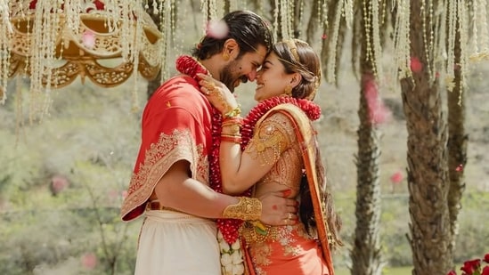 Rashmika Mandanna and Vijay Deverakonda got married in a resort near Udaipur on Thursday.