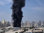 A black plume of smoke rises from a warehouse at the industrial area of Sharjah City in the United Arab Emirates following reports of Iranian strikes in Dubai, United Arab Emirates, on March 1. (AP) A black plume of smoke rises from a warehouse at the industrial area of Sharjah City in the United Arab Emirates following reports of Iranian strikes in Dubai, United Arab Emirates, on March 1. (AP)