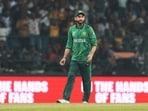 Salman Ali Agha reacts in the field during the T20 World Cup cricket match between Pakistan and Sri Lanka in Pallekele.