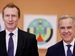Canada's Prime Minister Mark Carney (right) with Marc Miller after he was sworn in as Minister of Canadian Identity and Culture and Minister in Ottawa, Ontario on December 1. (REUTERS)