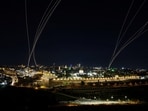 Interception attempts are made by Israel as missiles are launched from Iran