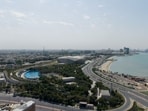 A drone view shows Kuwait City, in the aftermath of strikes by Israel and the US on Iran, in Kuwait