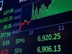 Stock market information on the floor of the New York Stock Exchange (NYSE) in New York