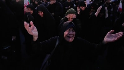 Supporters mourn for Khamenei in Tehran after the Iranian state television on Sunday reported the death of Iranian Supreme Leader Ayatollah Ali Khamenei. (AP) Supporters mourn for Khamenei in Tehran after the Iranian state television on Sunday reported the death of Iranian Supreme Leader Ayatollah Ali Khamenei. (AP)