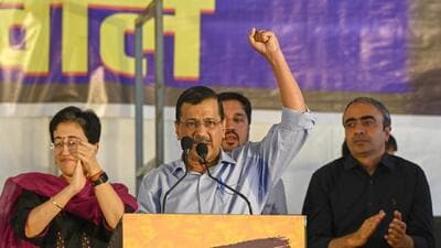 Arvind Kejriwal addresses a rally at Jantar Mantar on Sunday. (Sanjeev Verma/HT Photo) Arvind Kejriwal addresses a rally at Jantar Mantar on Sunday. (Sanjeev Verma/HT Photo)