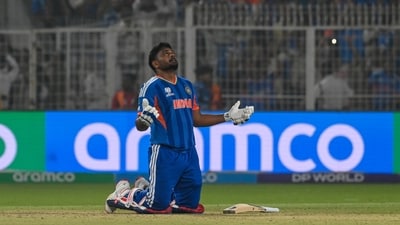 Riding on a masterful unbeaten 97 from Sanju Samson, India kept their title defence alive with a thrilling five-wicket victory over the West Indies in Kolkata. In a high-stakes encounter, Samson’s calm authority in a demanding chase proved decisive, guiding the hosts into the next round and ending the Caribbean side’s campaign in the tournament. (Hindustan Times) Riding on a masterful unbeaten 97 from Sanju Samson, India kept their title defence alive with a thrilling five-wicket victory over the West Indies in Kolkata. In a high-stakes encounter, Samson’s calm authority in a demanding chase proved decisive, guiding the hosts into the next round and ending the Caribbean side’s campaign in the tournament. (Hindustan Times)