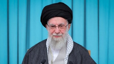Iran's Supreme Leader Ayatollah Ali Khamenei speaks during a televised speech in Tehran, Iran, September 23, 2025. Office of the Iranian Supreme Leader/WANA (West Asia News Agency) (via REUTERS)