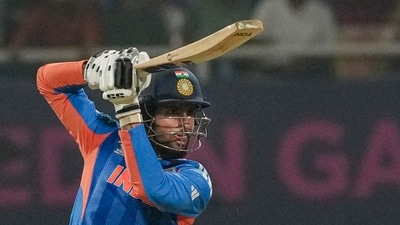 Tilak Varma also played a handy 27-run knock off 15 balls to help Sanju Samson on the other end when the required run rate pressure was mounting on India. (PTI) Tilak Varma also played a handy 27-run knock off 15 balls to help Sanju Samson on the other end when the required run rate pressure was mounting on India. (PTI)