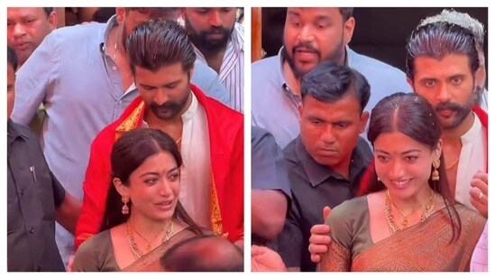 Vijay Rashmika Tirumala Visit: తిరుమల శ్రీవారిని దర్శించుకున్న విజయ్, రష్మిక.. అభిమానులకు స్వీట్లు పంచుతూ.. వీడియో వైరల్