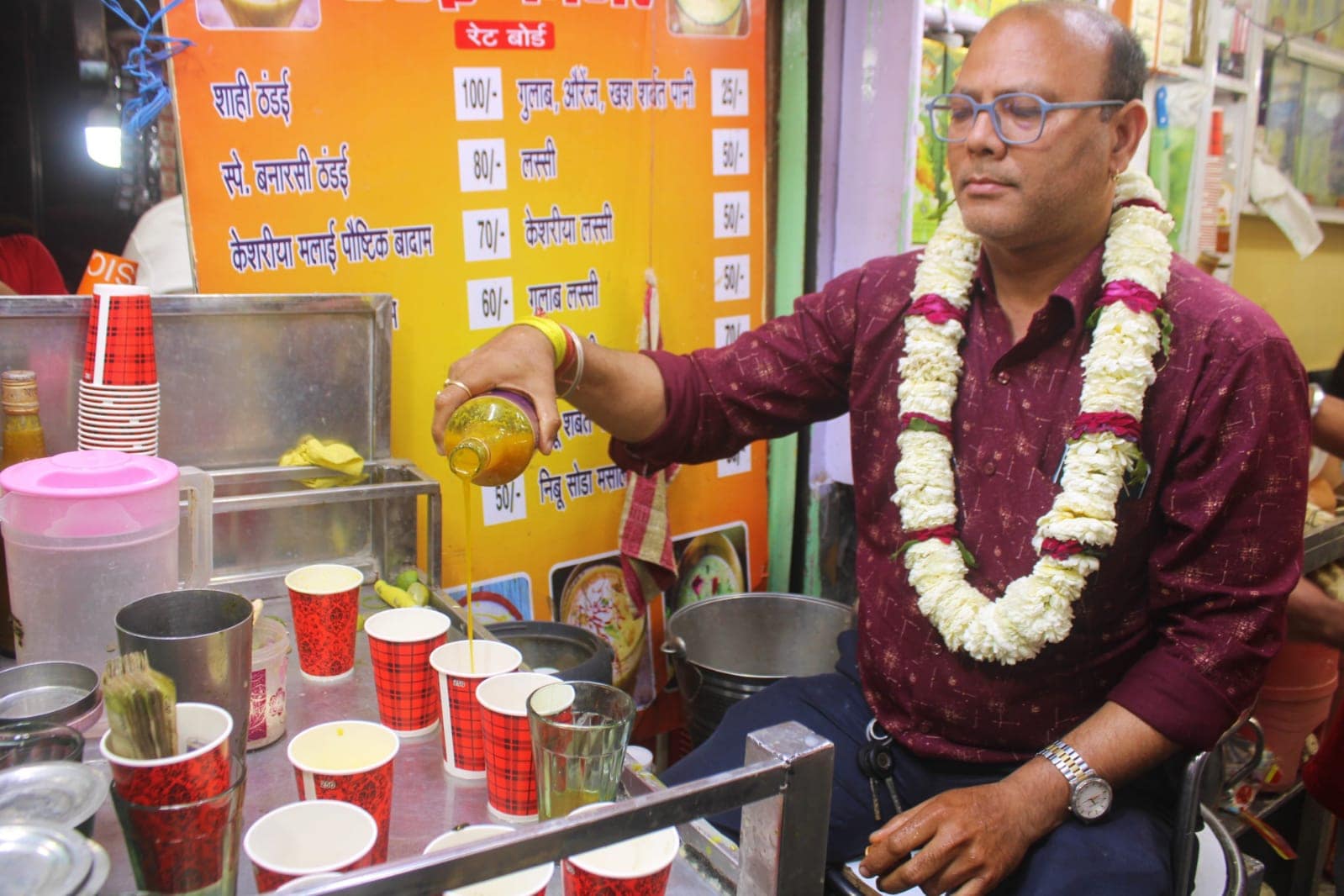 The iconic Badal Thandai shop in Varanasi (Photo: Rajesh Kumar/HT) The iconic Badal Thandai shop in Varanasi (Photo: Rajesh Kumar/HT)
