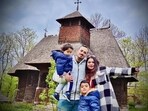 Suchismita M Baron wih her husband and two sons