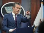 Defense Secretary Pete Hegseth during a press briefing at the Pentagon, Monday, March 2, 2026, in Washington. AP/PTI(AP03_02_2026_000358B)