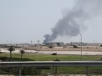 Smoke rises after reported Iranian missile attacks, following United States and Israel strikes on Iran, as seen from Doha, Qatar, March 1, 2026.
