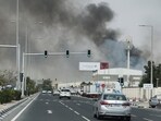 Smoke rises after reported Iranian missile attacks, following United States and Israel strikes on Iran, as seen from Doha, Qatar, March 1, 2026.