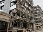 Damage is seen on the façade of Gandhi Hospital, which was hit Sunday when a strike struck a state TV communications tower and nearby buildings across the street during the ongoing joint U.S.-Israeli military campaign in Tehran, Iran, Tuesday, March 2, 2026. Damage is seen on the façade of Gandhi Hospital, which was hit Sunday when a strike struck a state TV communications tower and nearby buildings across the street during the ongoing joint U.S.-Israeli military campaign in Tehran, Iran, Tuesday, March 2, 2026.