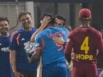 Gautam Gambhir hugs Sanju Samson after his match-winning knock on Sunday night.