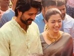 Vijay Deverakonda and Rashmika Mandanna performed the gruhapravesam at their new home. 