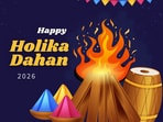 Happy Holika Dahan 2026: Celebrate positivity and light by sharing these heartfelt wishes, messages, images, gifs, and status ideas!(Canva)