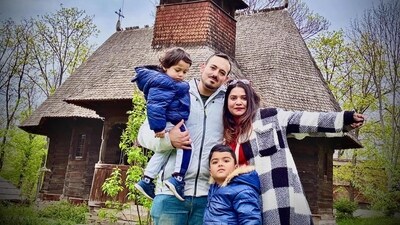 Suchismita M Baron wih her husband and two sons Suchismita M Baron wih her husband and two sons