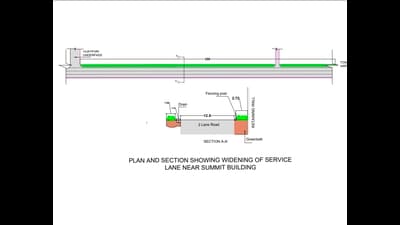 A layout of the proposed road widening project (HT Photo) A layout of the proposed road widening project (HT Photo)