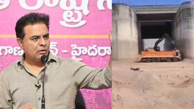 అన్నారం బ్యారేజీలో తవ్వకాలపై కేటీఆర్ సీరియస్ అన్నారం బ్యారేజీలో తవ్వకాలపై కేటీఆర్ సీరియస్