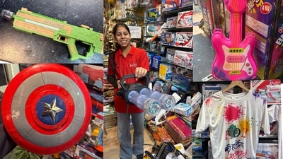 Superhero and gaming themed pichkaris are a popular trend this year. (Photos: Karan Sethi/HT) Superhero and gaming themed pichkaris are a popular trend this year. (Photos: Karan Sethi/HT)
