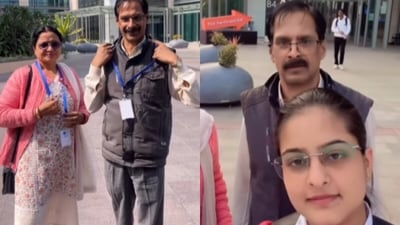 A Microsoft techie gave her parents a tour of her workplace in Hyderabad. (Instagram/taneyasoni_vlogs) A Microsoft techie gave her parents a tour of her workplace in Hyderabad. (Instagram/taneyasoni_vlogs)